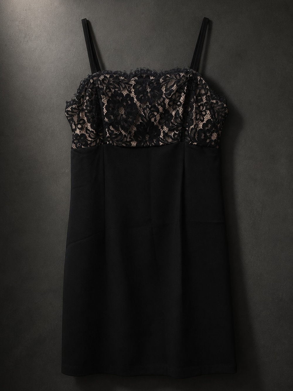📣Vintage 90s Scott McClintock Black Cocktail Formal Dress👗 Gold Lace Bodice 8P - Picture 7 of 13